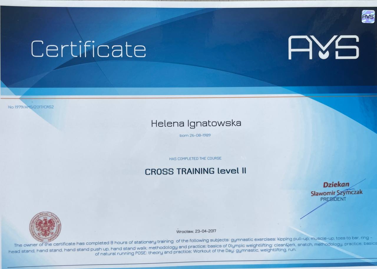 Helena Ignatowska Cross Training L2