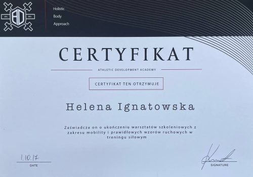 Helena Ignatowska Holistic Body Approach